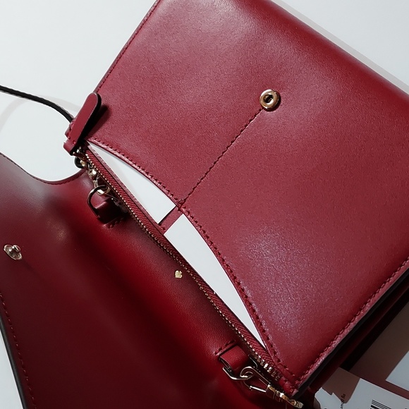 Kate spade Kerri ♠️ Smooth Leather Cranberry crossbody,  NWT - Picture 8 of 12